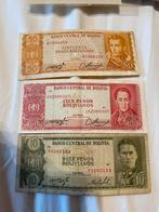 Set de billets boliviens de 1962, Timbres & Monnaies, Billets de banque | Amérique, Enlèvement ou Envoi