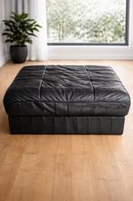 Pouf / Ottoman De Sede DS-88 – cuir noir, Enlèvement, 75 à 100 cm, Carré, Comme neuf