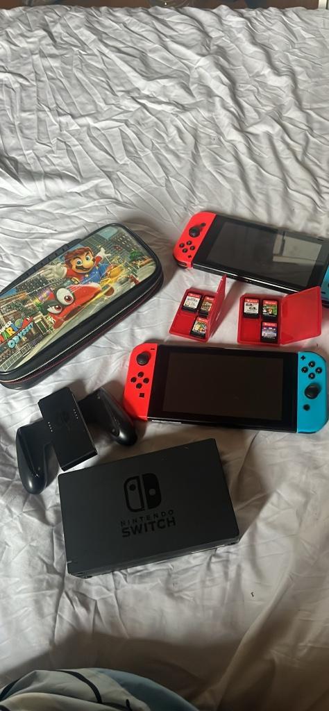Nintendo switch x2 + 6 games / Individueel verkrijgbaar., Games en Spelcomputers, Spelcomputers | Nintendo Switch, Gebruikt, Switch Original