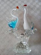 Een paar zwanen in Murano-glas, Antiek en Kunst, Antiek | Glaswerk en Kristal, Ophalen