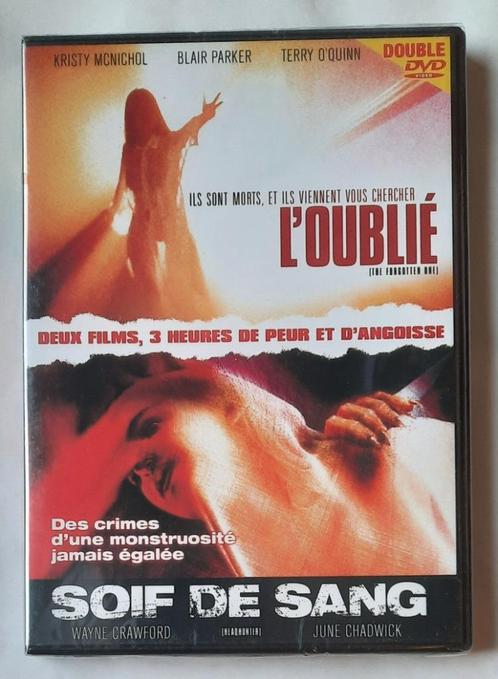 L'oublié + Soif de sang neuf sous blister, CD & DVD, DVD | Horreur, Neuf, dans son emballage, À partir de 16 ans, Enlèvement ou Envoi