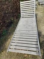 teakligbed en ligzetelkussen, Jardin & Terrasse, Enlèvement, Comme neuf