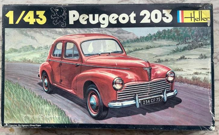 Heller Peugeot 203 1:43 Nieuw in Originele doos, Hobby en Vrije tijd, Modelbouw | Auto's en Voertuigen, Nieuw, Auto, 1:32 tot 1:50