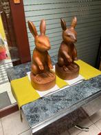 2 lapins de Pâques en bois 47 cm., Utilisé, Enlèvement ou Envoi