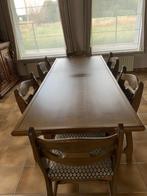 Vintage massief eiken eettafel, Huis en Inrichting, Tafels | Eettafels, Ophalen, Zo goed als nieuw