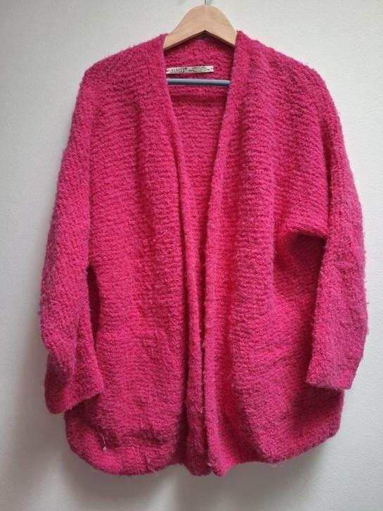 LN Knits baby alpaca roze oversized vest met zakken, Kleding | Dames, Truien en Vesten, Gedragen, Roze, Ophalen of Verzenden