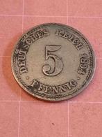 EMPIRE ALLEMAND 5 Pfennig 1894 A, Timbres & Monnaies, Monnaies | Europe | Monnaies non-euro, Enlèvement ou Envoi, Monnaie en vrac
