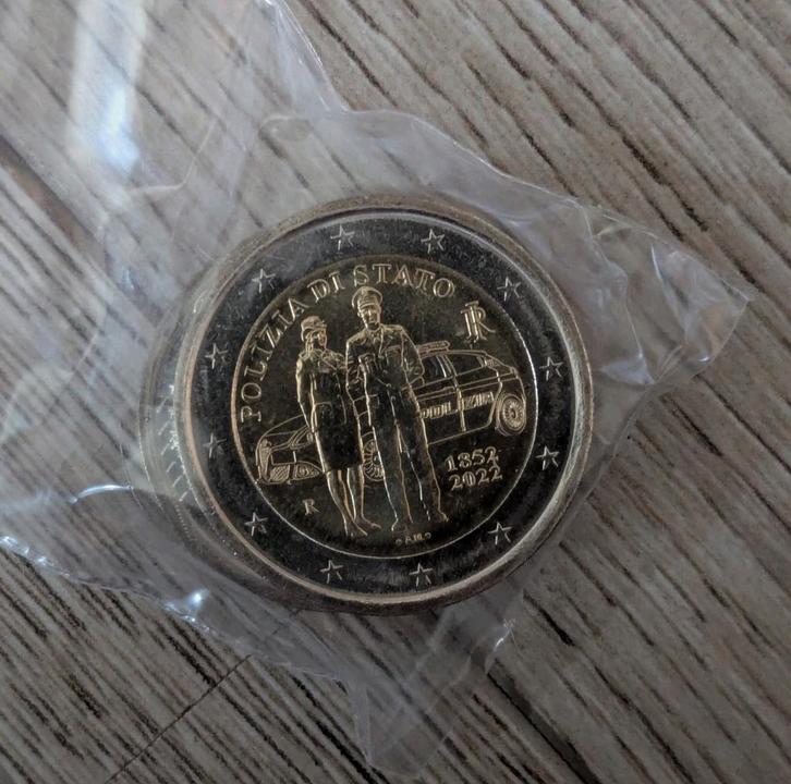 2 euro Italië 2022 Polizia di Stato UNC, Postzegels en Munten, Munten | Europa | Euromunten, 2 euro, Italië, Ophalen of Verzenden