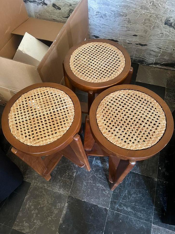 Set van 3 barkrukken, Huis en Inrichting, Barkrukken, Zo goed als nieuw, Ophalen of Verzenden