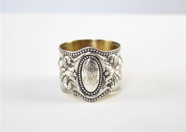 oude verzilverde servetring, Antiek en Kunst, Antiek | Zilver en Goud, Ophalen of Verzenden