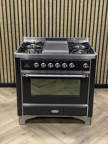 Prachtig Luxe Boretti Majestic Fornuis 90cm + FRYTOP  beschikbaar voor biedingen