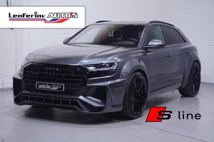 Audi Q8 55 TFSI quattro Prior bodykit en tuning 430PK pano d, Auto's, Audi, Bedrijf, Q8, 4x4, ABS, Adaptieve lichten, Adaptive Cruise Control