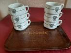 Vintage Rombouts kopjes met dienblad – Villeroy & Boch, Ophalen of Verzenden, Gebruikt