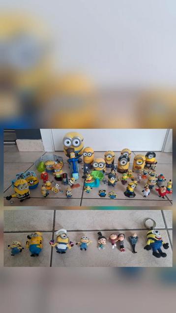 Lot met 49-tal Minions en co figuren+Spaarpot Bob zie foto's beschikbaar voor biedingen