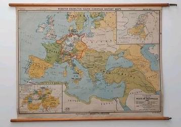 Schoolplaat kaart Europa 1648