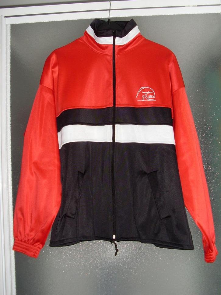 Retro Wielersvest  volledige rits NREN, Fietsen en Brommers, Fietsaccessoires | Fietskleding, M, Ophalen