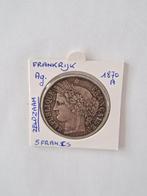 France 5 francs 1870 A   AG  ZELDZAAM (MOOIE PATINA), Enlèvement ou Envoi