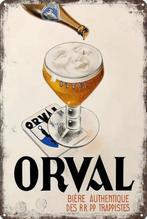 Metalen reclamebord Orval (face) - retro vintage mancave, Verzamelen, Merken en Reclamevoorwerpen, Ophalen of Verzenden, Zo goed als nieuw