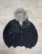 00's faux fur hood graphic hoodie zip, Kleding | Heren, Truien en Vesten, Verzenden, Maat 56/58 (XL)
