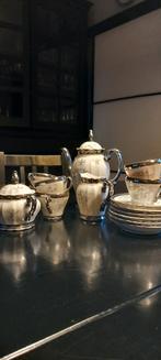 Mokkaservies met zilveren versiering, Antiek en Kunst, Antiek | Servies compleet, Ophalen