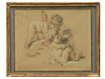 François Boucher (1703–1770) Gemengde techniek op oud vergép beschikbaar voor biedingen