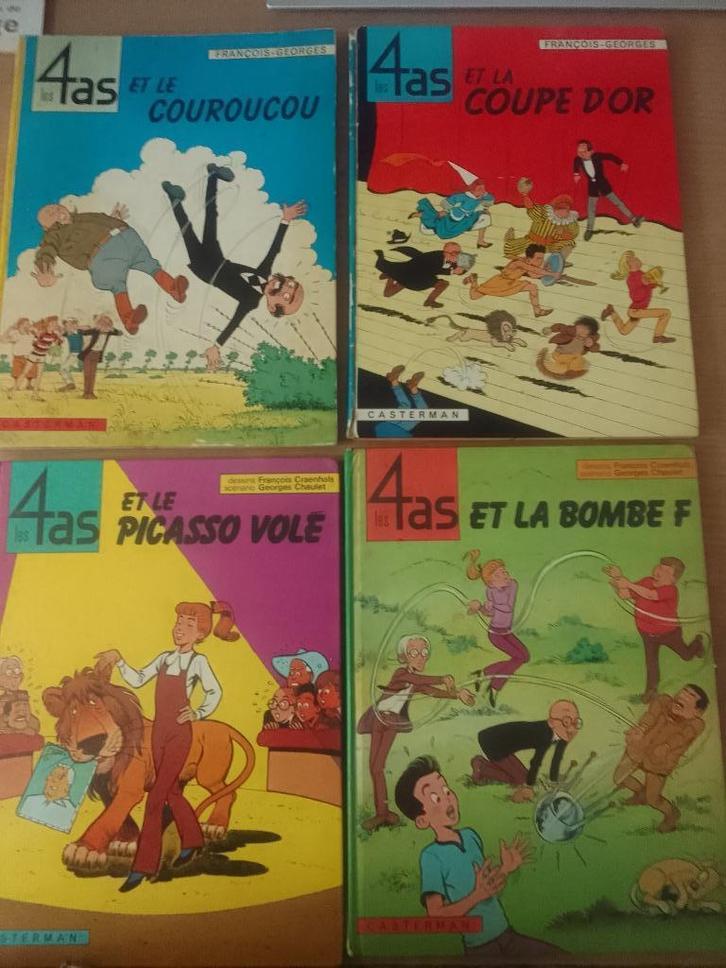 les 4 AS Casterman Craenhals EO 1966 - 1975, Livres, BD, Utilisé, Enlèvement ou Envoi