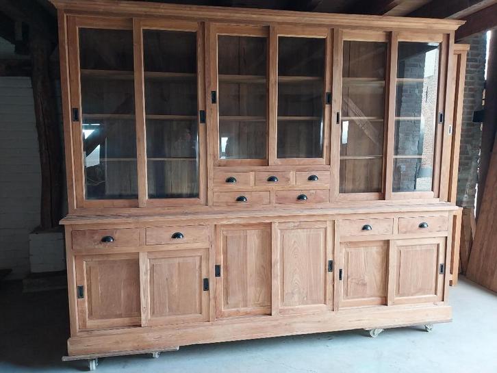 Prachtige XXL Teak Buffetkast 290 cm, Huis en Inrichting, Kasten | Buffetkasten, Zo goed als nieuw, 200 cm of meer, 200 cm of meer