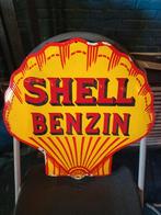 Emaille reclamebord Shell Benzin, Ophalen of Verzenden, Gebruikt, Reclamebord