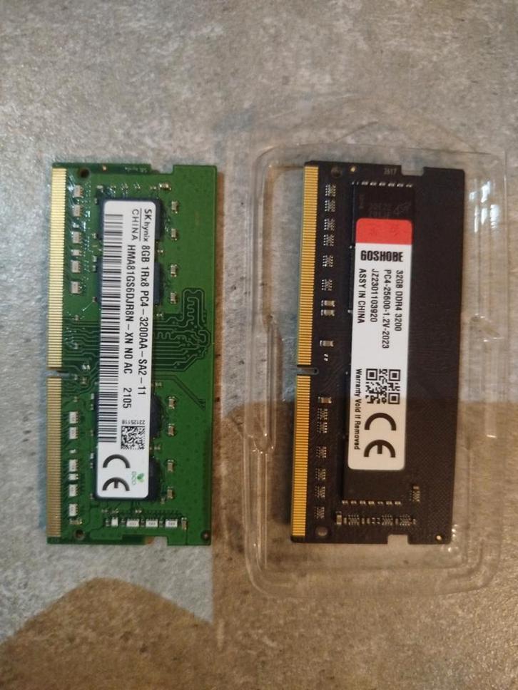 Laptop RAM DDR4 – 32GB + 8GB SO-DIMM – samen of apart, Informatique & Logiciels, Mémoire RAM, Laptop, 32 GB, DDR4, Envoi