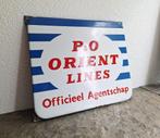 Emaille bord P&O Orient Lines, Verzamelen, Ophalen of Verzenden, Gebruikt, Reclamebord