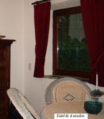 Osier, table ronde + 4 chaises, état neuf, Jardin & Terrasse, Enlèvement ou Envoi, Chaise