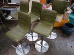 5 Retro design barkrukken, Ophalen, In hoogte verstelbaar, Metaal, Gebruikt