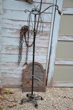 haardplaat en art deco staan lamp, Ophalen