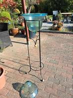 Glazen potten in metalen houders, Tuin en Terras, Ophalen, Zo goed als nieuw