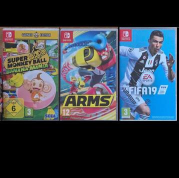 3 Nintendo Switch Games beschikbaar voor biedingen
