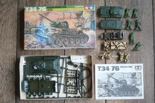 bouwdoos T34 76 russian medium tank (tamiya) jaren 60, Hobby en Vrije tijd, Modelbouw | Auto's en Voertuigen, Zo goed als nieuw