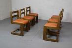 Six Cantilever Chairs by Casala in Leather and Beechwood, 19, Ophalen of Verzenden