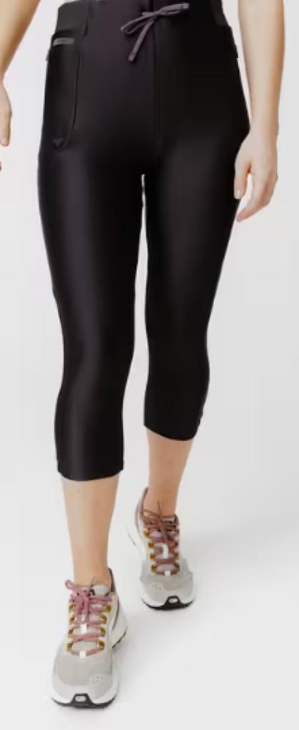 Hardlooplegging driekwart Decathlon, Kleding | Dames, Sportkleding, Zo goed als nieuw, Hardlopen of Fietsen, Maat 38/40 (M), Zwart