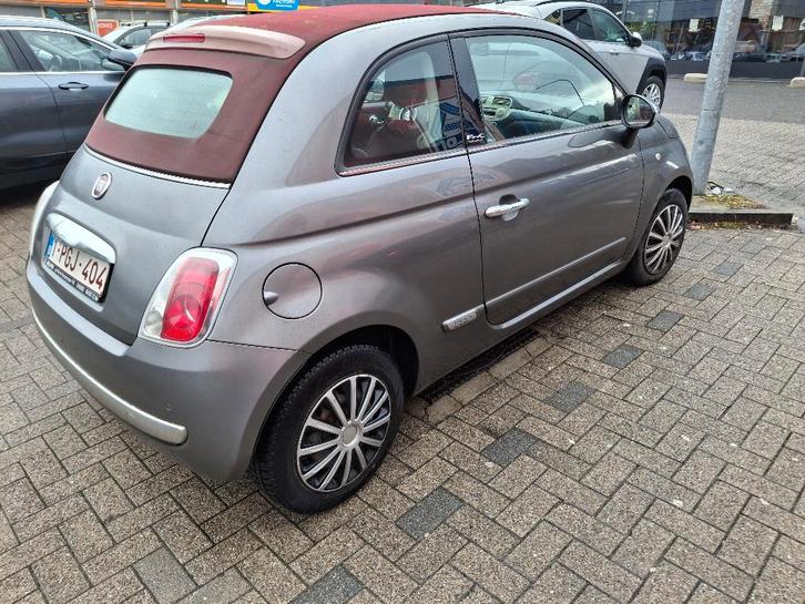 Fiat 500, Auto's, Fiat, Particulier, Diesel, Cabriolet, 3 deurs, Handgeschakeld, Zilver of Grijs, Ophalen