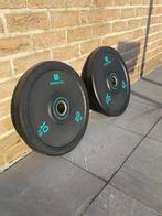 2 Halterschijven 10kg, Sport en Fitness, Ophalen, Kunststof, Krachtstation, Rug