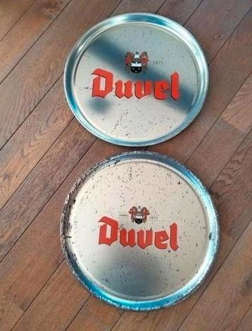 2 plateaux Duvel différents vintage. Voir photos. 10€., Enlèvement ou Envoi, Comme neuf, Duvel