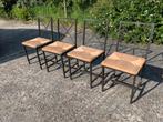 4 eetkamerstoelen, Huis en Inrichting, Stoelen, Ophalen, Gebruikt, Vier, Grijs
