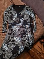 K design jurk blauw wit gebloemd Smal, Ophalen of Verzenden, Zo goed als nieuw, Blauw