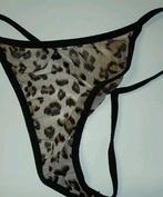Kanten Panter Print String maat M, Kleding | Dames, Ondergoed en Lingerie, Ophalen of Verzenden, String