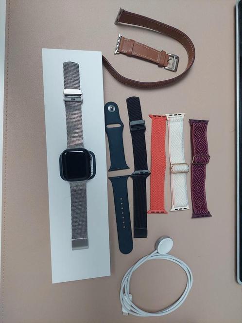 Apple watch series 7 41mm black, Handtassen en Accessoires, Smartwatches, Zo goed als nieuw, Zwart, Conditie, Ophalen