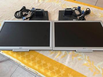 Deux écran pc Acer AL1916W, Informatique & Logiciels, Moniteurs, Enlèvement, Utilisé, VGA