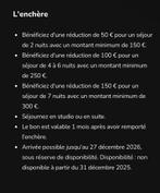Ticket 150 euro sur les hôtel de la cote belge, Tickets & Billets, Décembre