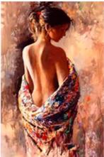 Diamond painting 40 op 60 meisje, Enlèvement