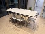 Vintage eettafel formica met 6 stoelen, Huis en Inrichting, Tafels | Eettafels, Ophalen, Gebruikt, 150 tot 200 cm, 50 tot 100 cm