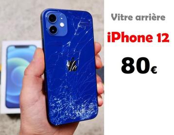 Réparation vitre arrière iPhone 12 pas cher à Bruxelles